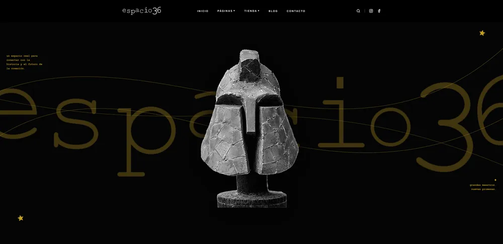Homepage of the espacio36 website